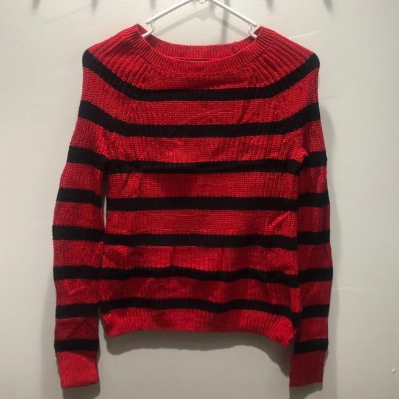 Red Striped Sweater - Picture 1 of 2